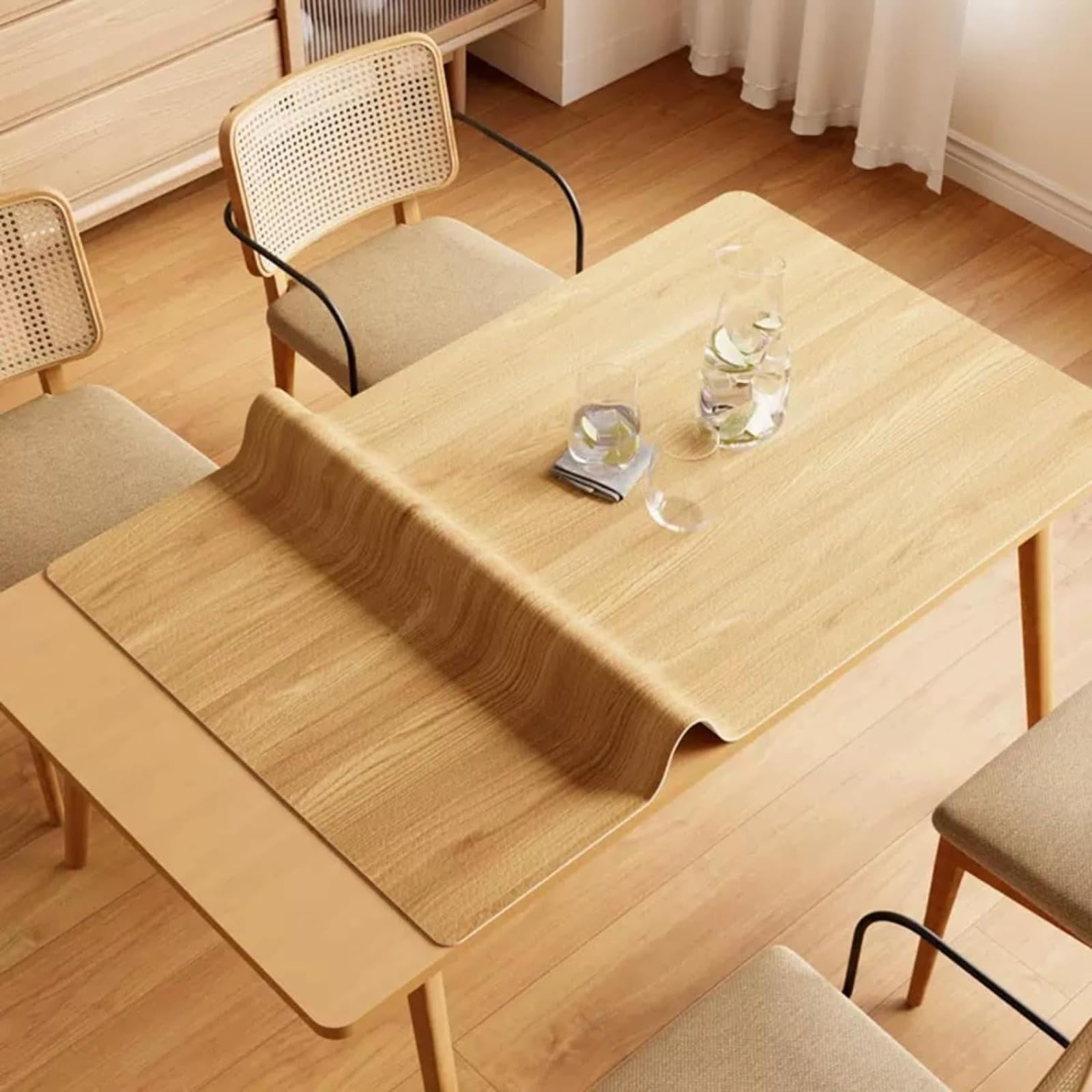 木目調 ダイニングテーブル 滑り止め付き 木目調 ダイニングテーブル 滑り止め付き