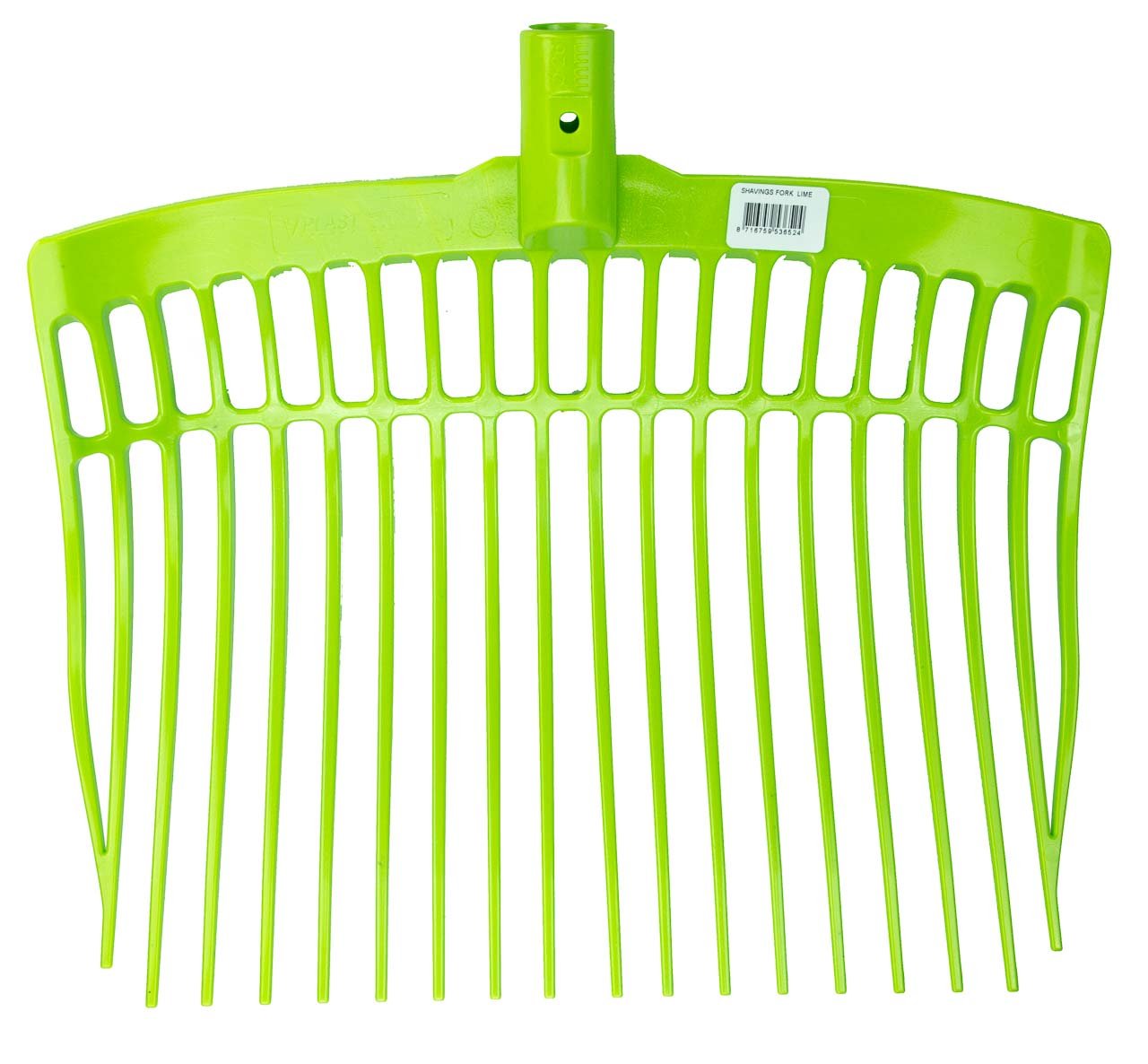 Tenedor de afeitado plástico para caballo vplast color lima verde sin mango