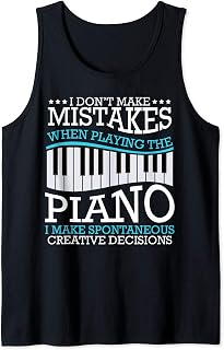 No cometo errores Piano Pianista Instrumento de música Camiseta sin Mangas