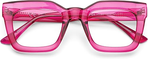 DOOViC Gafas de lectura cuadradas de moda para mujer, bloqueo de luz azul, lectores de computadora, 2.00 de fuerza