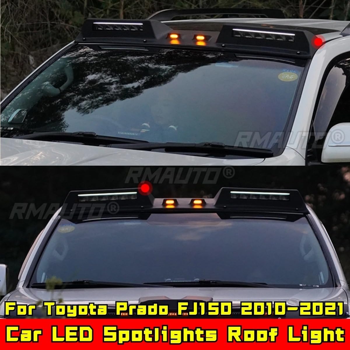 Car Roof LED Lights Dedicated Roof Searchlight For Prado FJ150 FJ120 2018-2021 Body Kit Car Accessories (Roof light-FJ120 2003-2009)