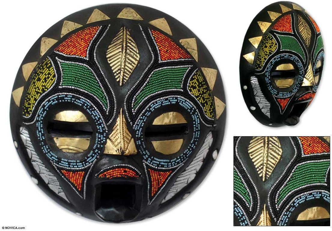 NOVICA Decorative Wood Mask, Multicolor 'Girl Grows Up'