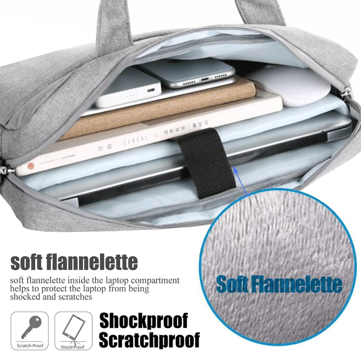 Acer Laptop Case 15.6 inch, 16 Inch Laptop Sleeve Computer Cover Compatible with Lenovo IdeaPad 15.6” HP Dell Asus Notebook, Acer Aspire 1/3/5 15.6", HP Pavilion/Envy 15.6", LG gram, Black 15.6-16 Inch Black image 2 of 7 B0DNSC6YKQ