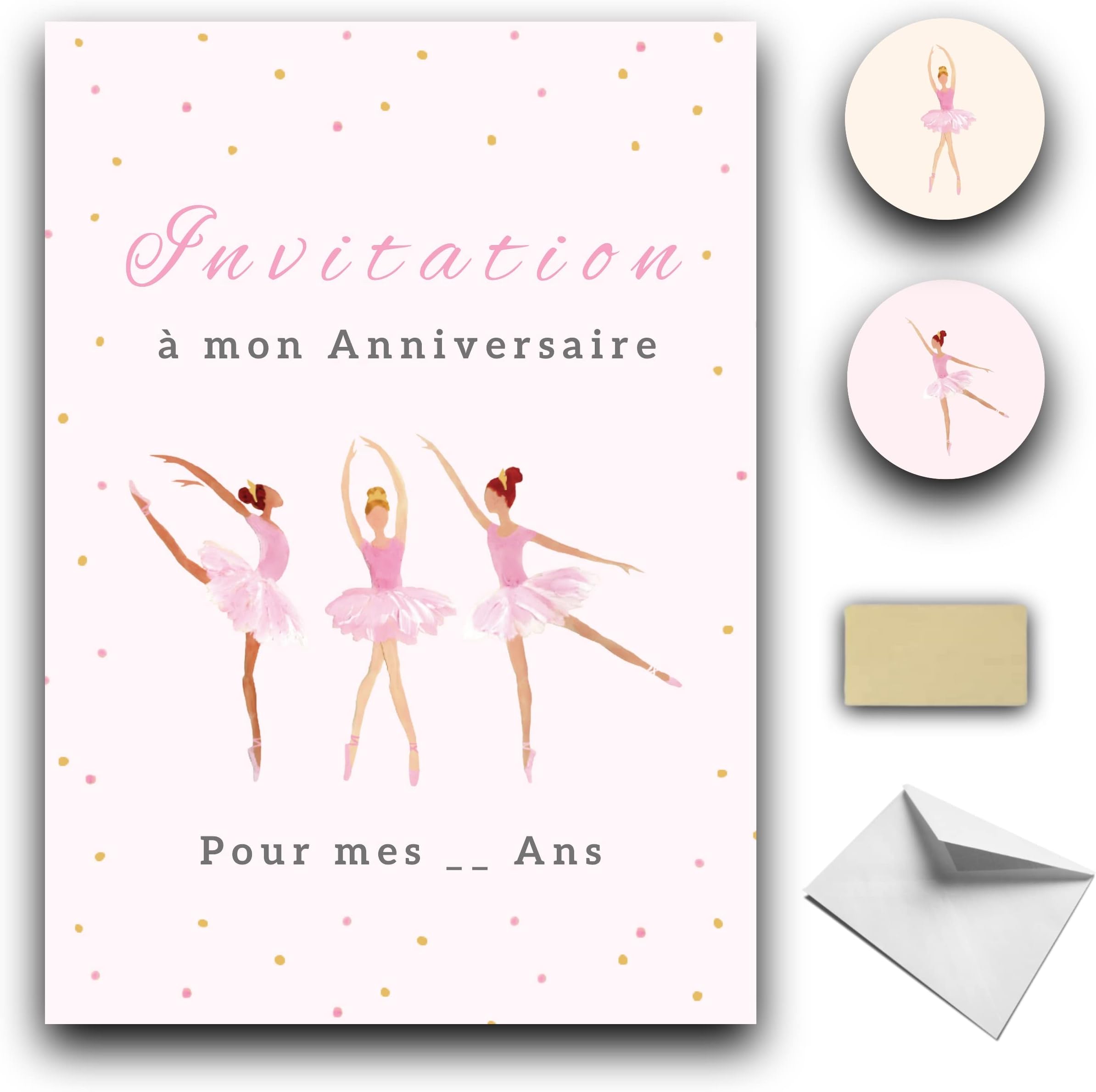 Kit Créatif Surprise Premium Pastèque Tropical : 10 Cartes D'Invitation Anniversaire à Gratter Avec Enveloppes, Stickers Et Autocollants Dorés