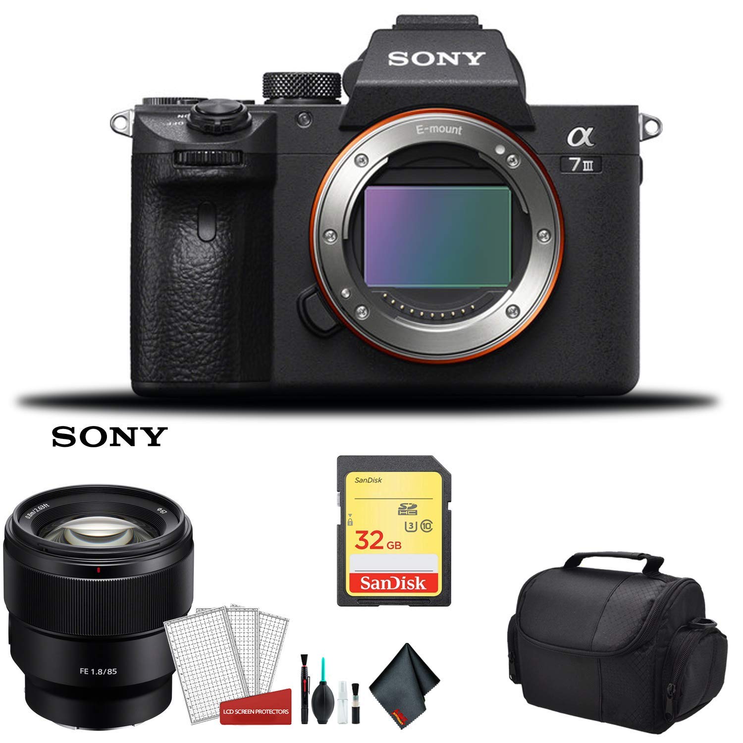 Sony Alpha a7 III Full Frame Mirrorless Digital Camera (Body Only) ILCE7M3/B - Bundle Kit with Sony 