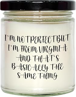 Virginia Proud 9oz Vanilla Soy Candle Gift from Virginia Friends to Virginia Family Birthday Unique Gifts