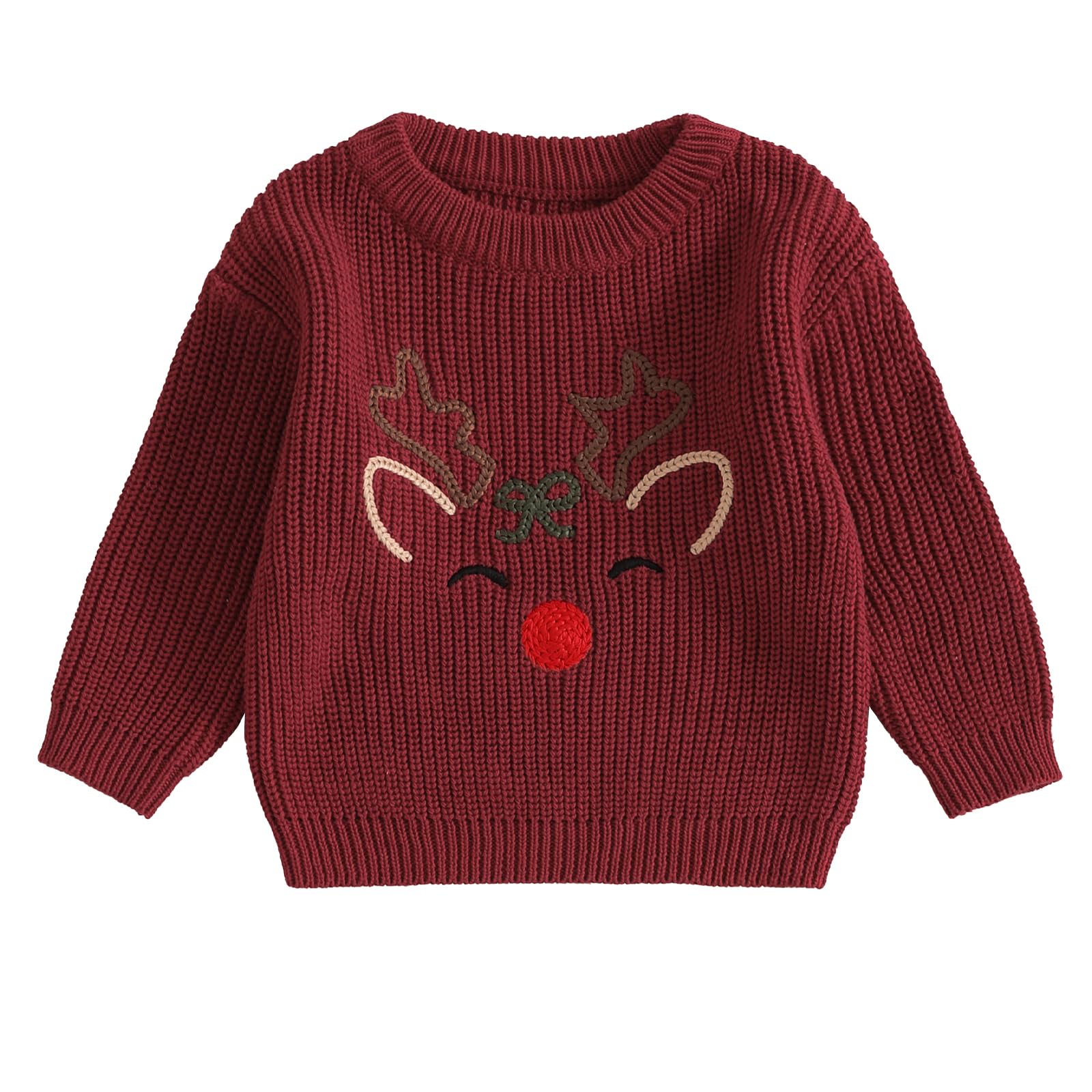 LSFYSZD Toddler Baby Girls Boys Halloween Pumpkin Sweaters Long Sleeve Crew Neck Winter Warm Knitwear Pullover Jumpers Top — view 138