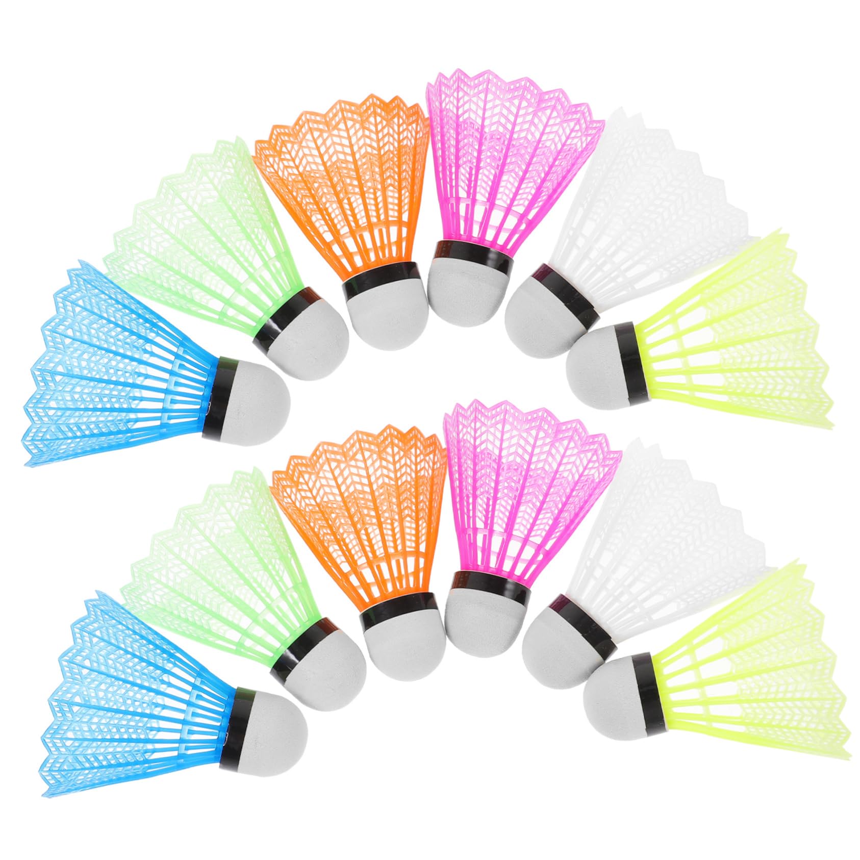 POPETPOP 12pcs Plastic Badminton Shuttlecocks Small Shuttlecocks for Outdoor Sports Training Badminton Equipment Lightweight and Durable
