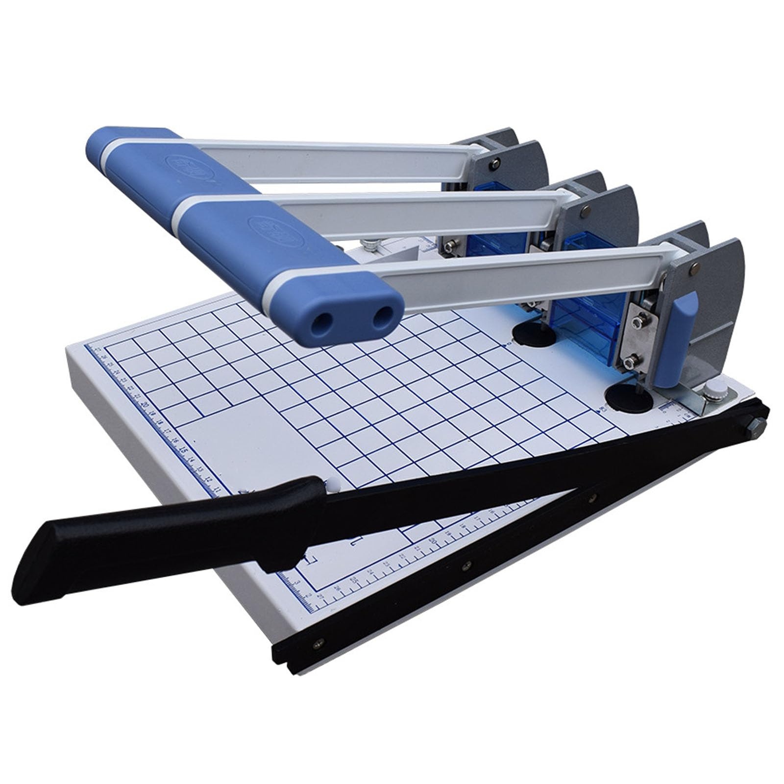 Perforatrice A 3 Fori, Perforatrice Per Carta Resistente Con Taglierina Per Carta A4, Spaziatura Fori 83 Mm, Spessore 15 Mm, Capacità 150 Fogli E Margine Regolabile (8-15 Mm), Per Ufficio,
