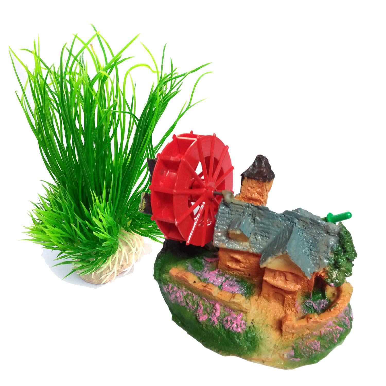 JAINSONS PET PRODUCTS Aquarium Fish Tank Decoration Ornament Combo Pack Wheel Hut and Green Plant Ornament, Create Natural Environment in Your Aquarium Fish Tank (B08QCCYPC2) Amazon Price History, Amazon Price Tracker