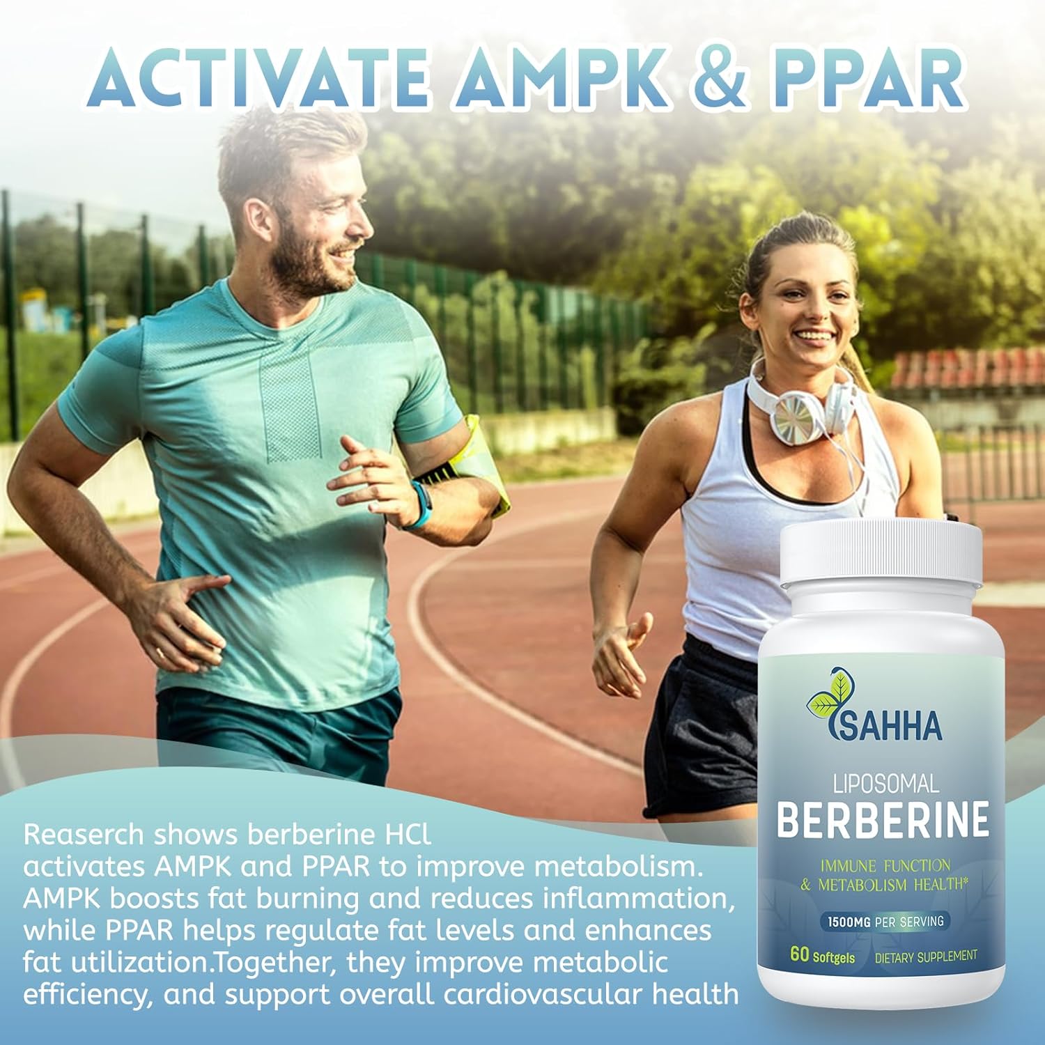 Sahha Liposomal Berberine HCL 1500mg High Bioavailability for Men and Women Overall Health Supplement - Image 2