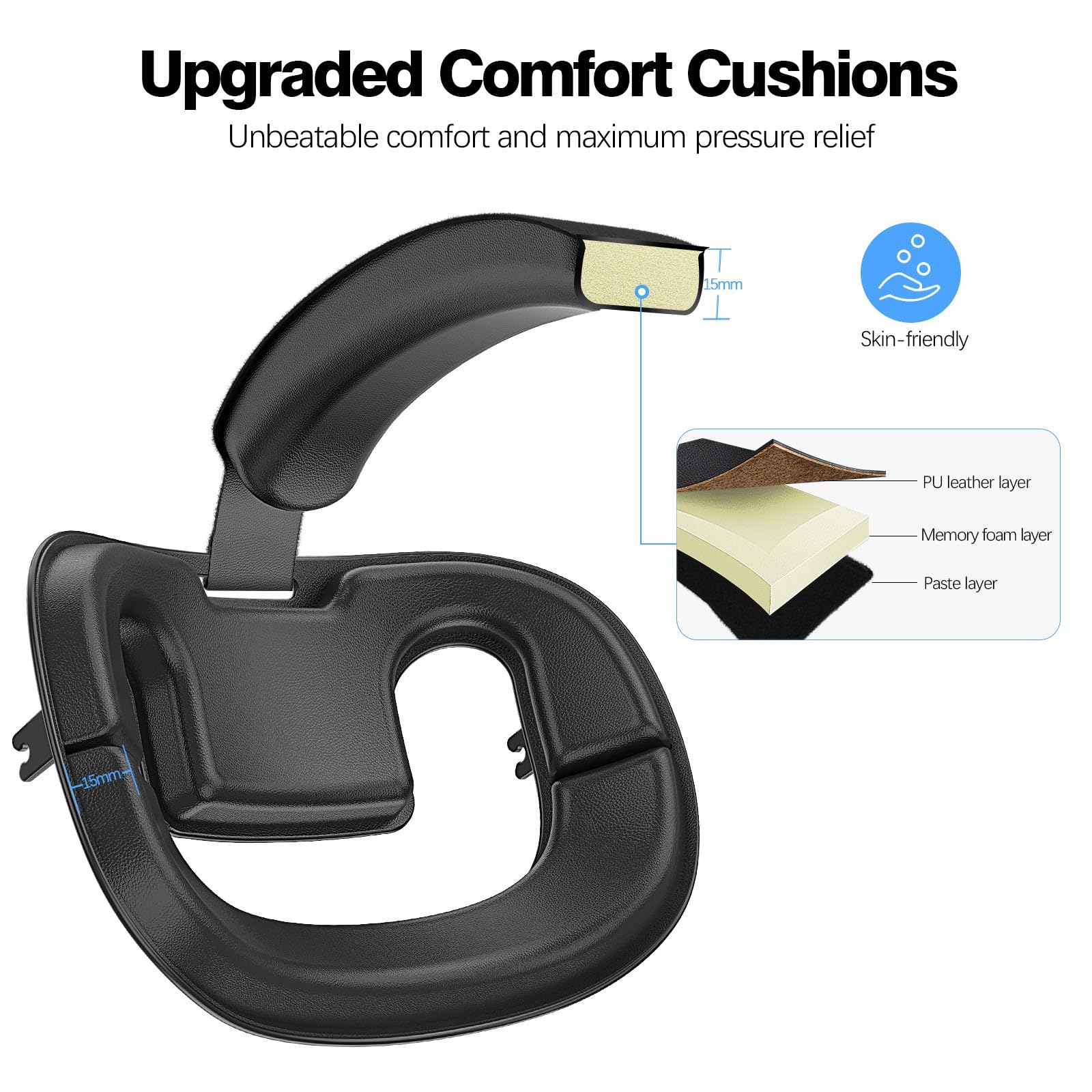Sangles de tête de rechange pour 2/3/3S VRs - Accessoires réglables - Réduit la pression pour casques