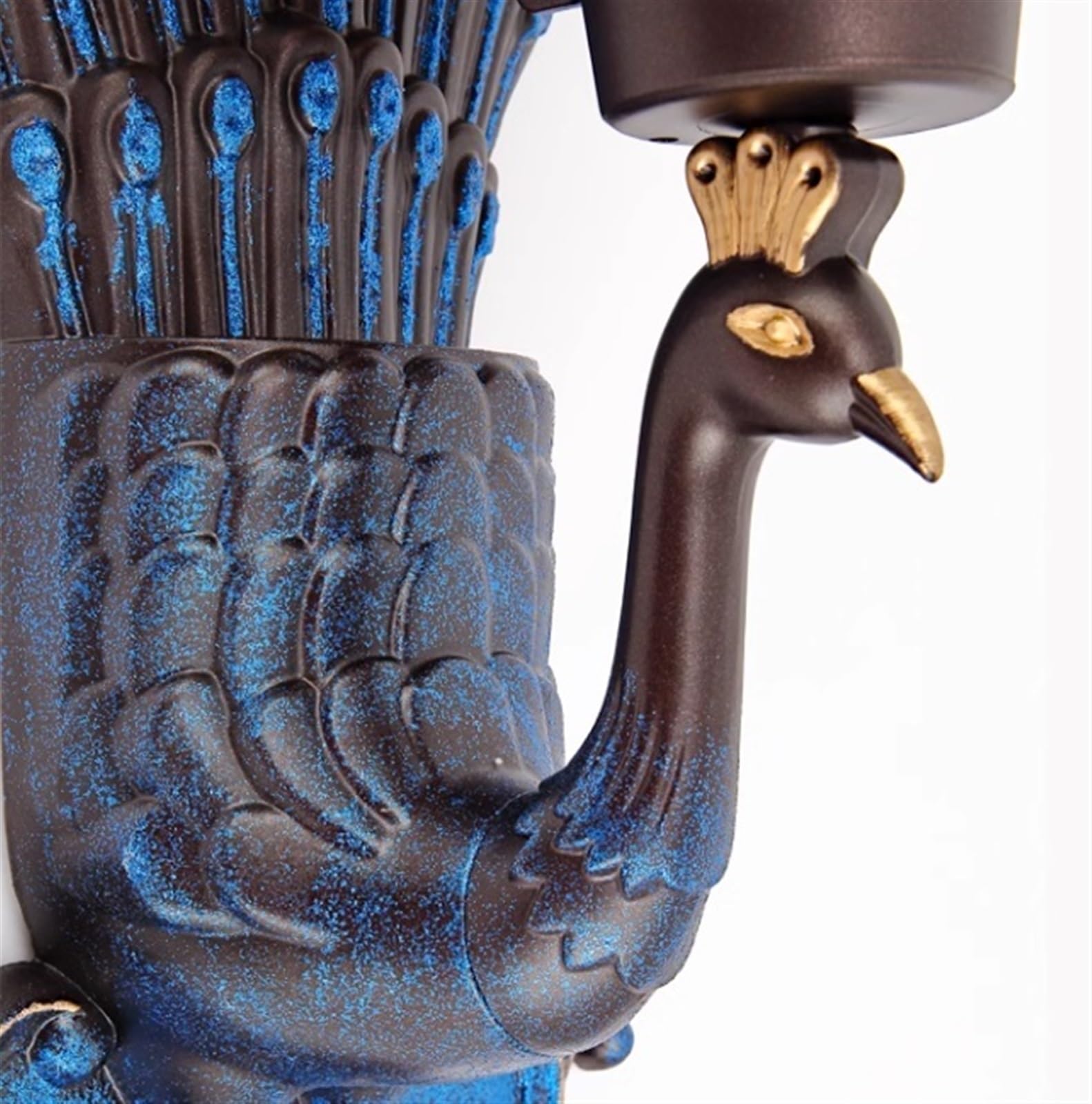 Wejścia Lampa Zewnętrzna Peacock Zewnętrzne Lampy Ścienne Aluminiowe Szklane Ogrodowe Wodoodporne Kinkiety Do Przejścia W Willi Wspólnotowej Oświetlenie Ogrodu(B)