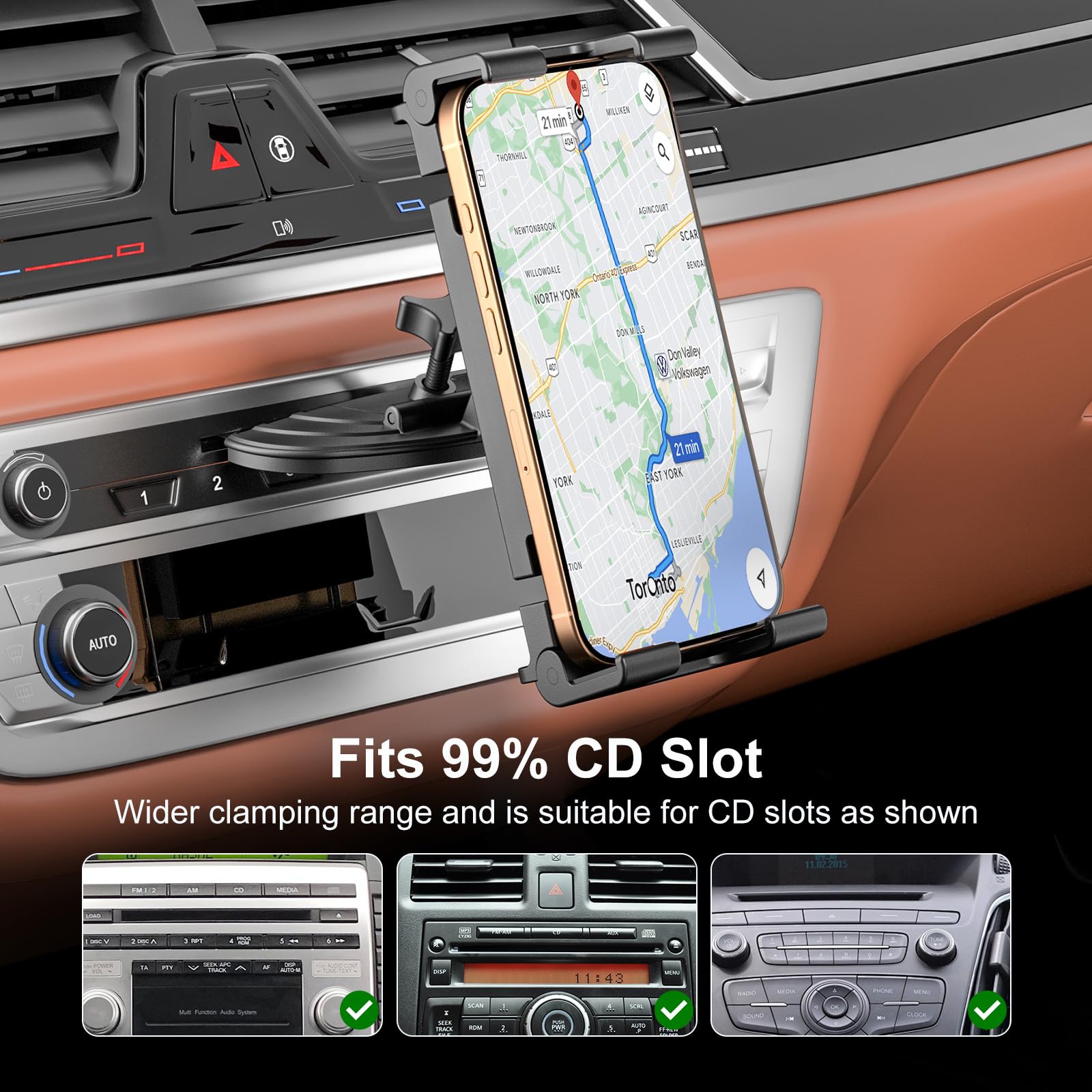 Supporto per tablet PLDHPRO universale per auto 5.1-15.6 pollici per navigare e video