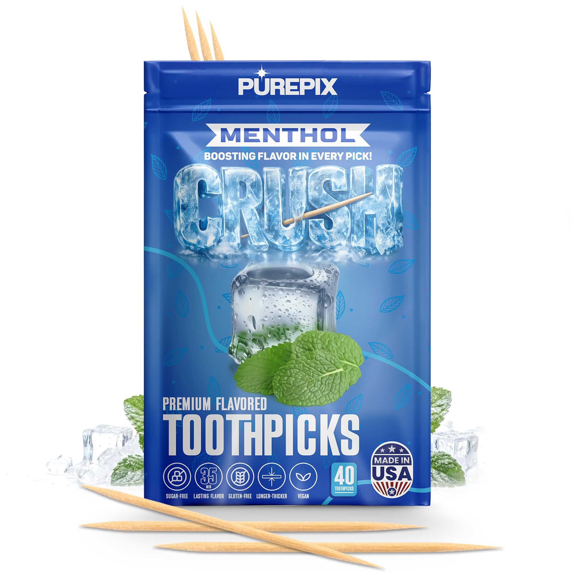 Amazon.com: PurePix Crush Flavored Toothpicks, Menthol Infused