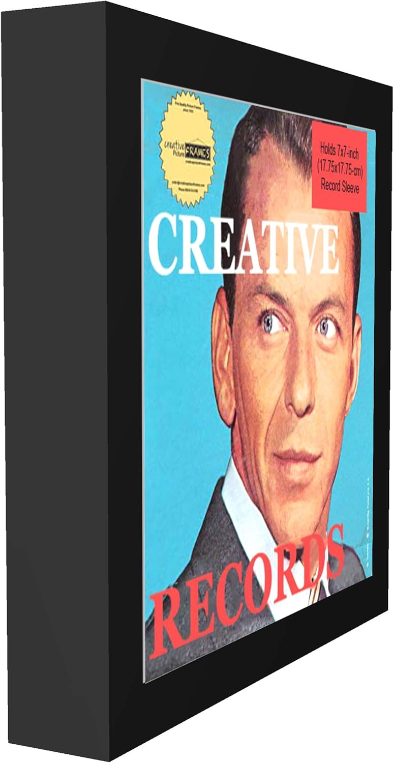 Creative Picture Frames 7x7-inch Single Cover Record Frame no Mat Displays 7" 45 rpm Vinyl Sleeve Art Includes Hanger