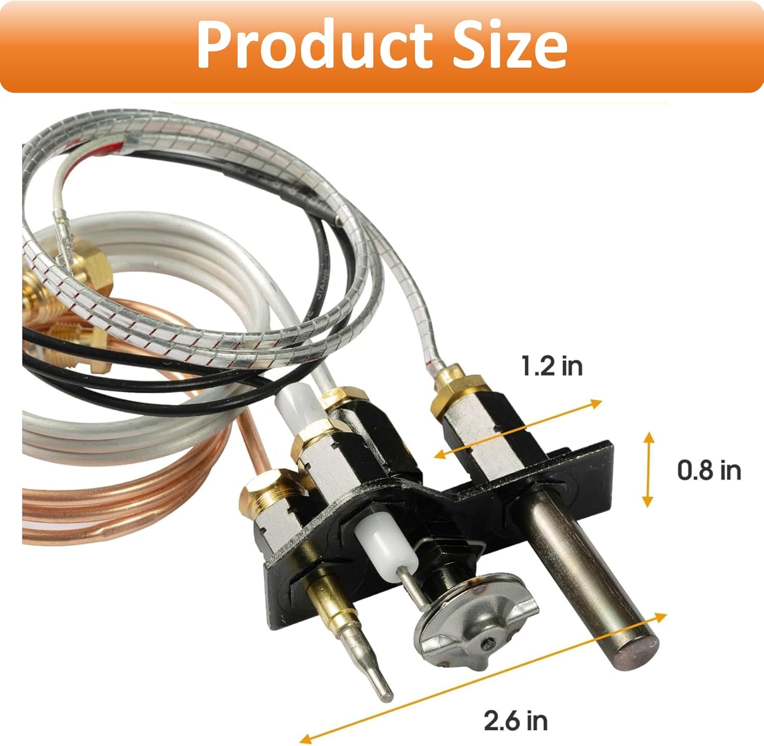 Long Term Natural Gas Pilot Assembly 69L17, J4117, 904405, 108084-02 Direct Vent Fireplace Kit Compatible with Lennox Elite IHP Serefina Superior Astria Fireplaces and Stoves