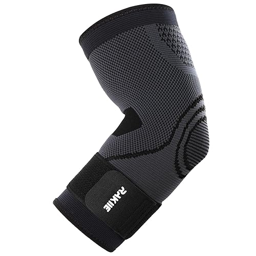 Miniatura 9 de Rakiie Codera de compresión para codo, 2 unidades, coderas para tendinitis y codo de tenista, codo para aliviar el dolor para hombres y mujeres,