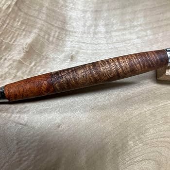 ハンドメイド木軸ペン　ハワイアンコア（縮杢）×花梨瘤 Amazon.co.jp: ハンドメイド木軸ペン ハワイアンコア（縮杢