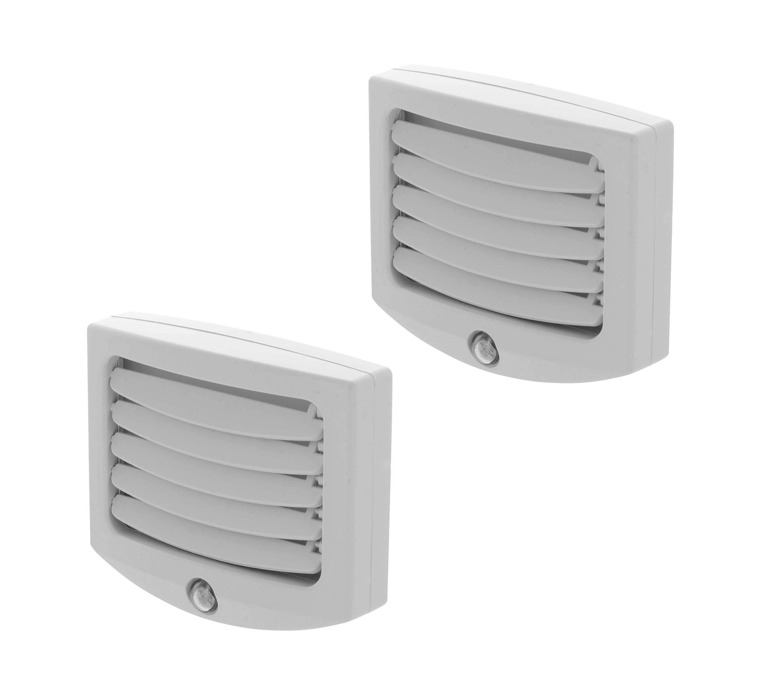 Automatic Dusk-to-Dawn Adjustable Louver LED Night Light with Precision Sensor, 2 Pack