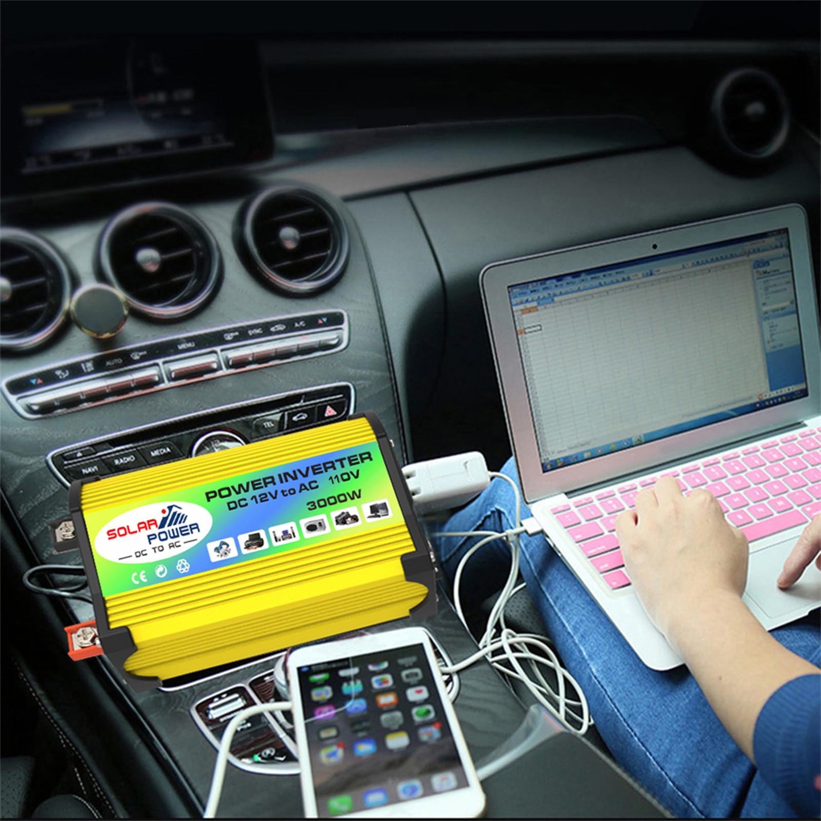 Système D'alimentation Solaire - Kit Complet De Panneaux Solaires Pour Camping-car, Contrôleur Et Onduleur De Charge Solaire 30A | Protection De Tension De L'onduleur 3000W