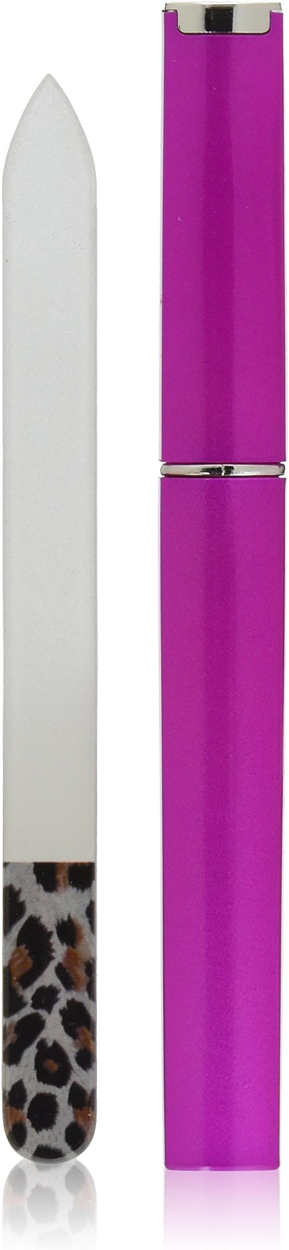 Swissco Glass Nail File Safari Design with Pink Carry Case, 2 Count