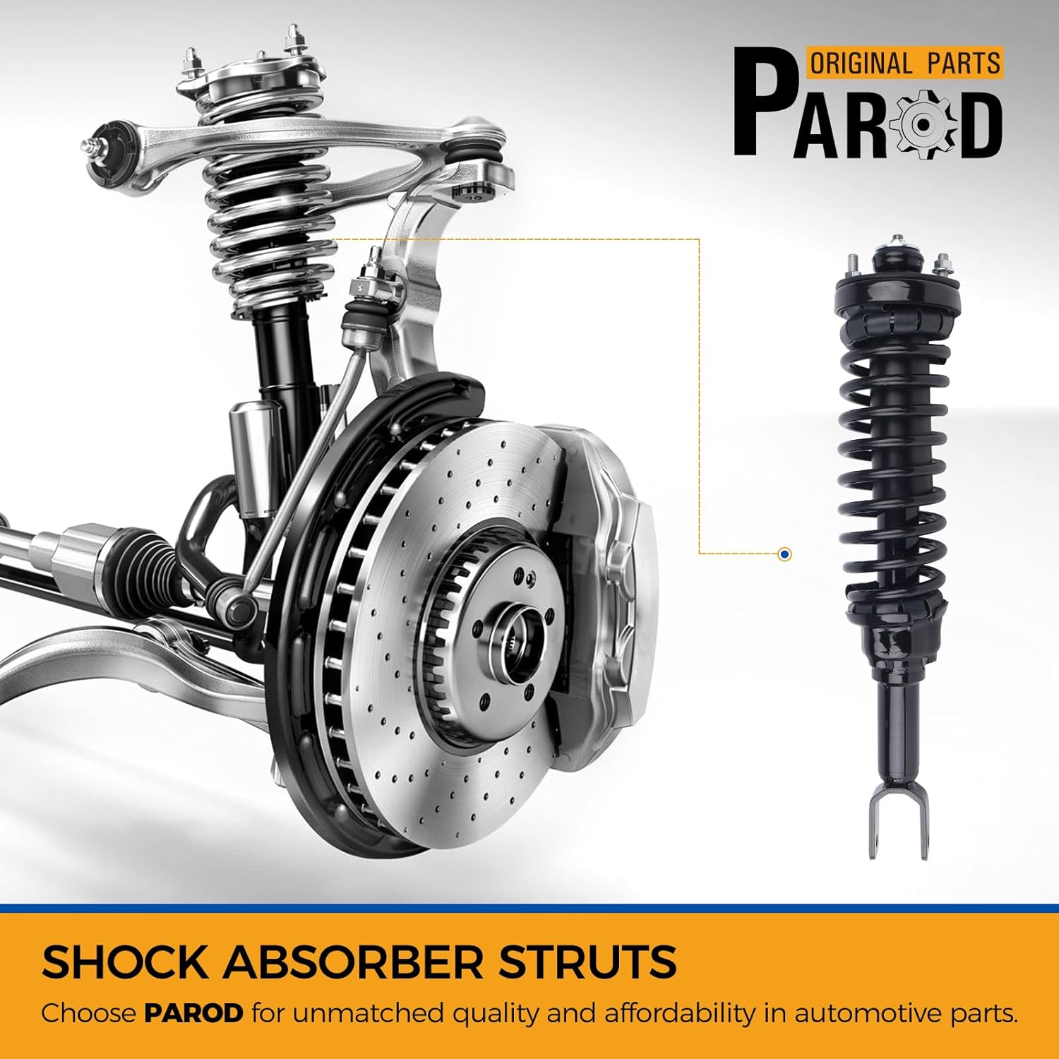 PAROD Shock Absorber Strut Fit for 1997-2000 Acura EL,1996-2000 Honda Civic Rear w/Coil Spring Assembly Replace#171292