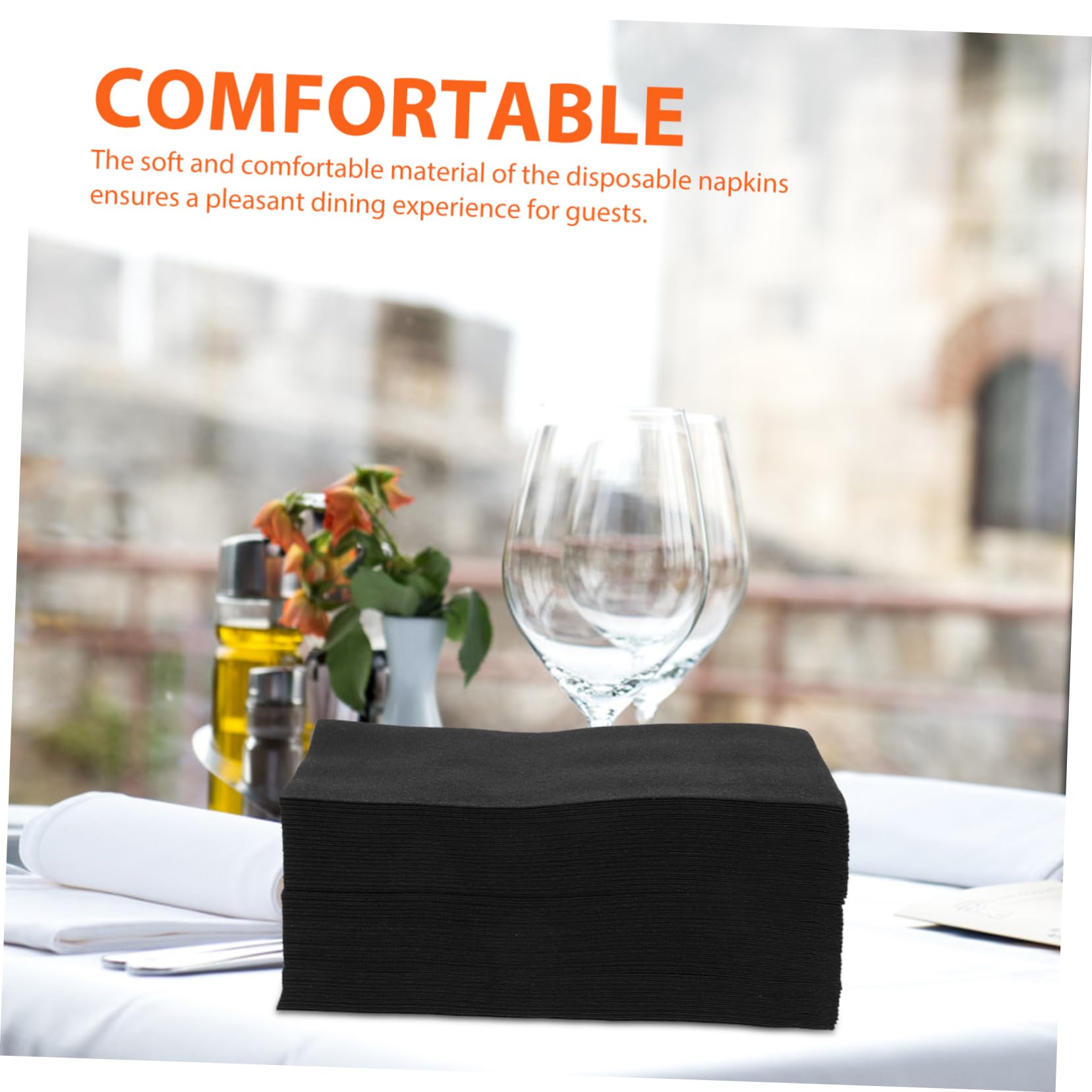 Beaupretty 150piezas Servilletas Desechables Negras Para Elegantes y Resistentes Para Bodas y Banquetes Decoración De Mesa y Para Celebraciones