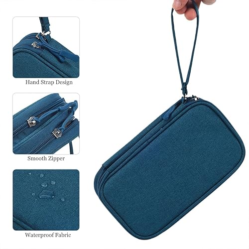 Miniatura 7 de Organizador de artículos electrónicos, estuche de viaje, resistente al agua, organizador de cables, bolsa organizadora de cables para cable, USB,