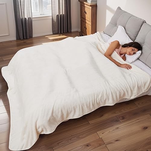 Miniatura 2 de McJaw Manta eléctrica de tamaño matrimonial de 72 x 84 pulgadas, 4 ajustes de calor y apagado automático de 10 horas, protección contra