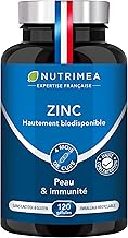 ZINC Citrate - 100% Pure Formula - High Absorption - Helps Fight Acne - Provides 40 mg of Including 12.5 mg of Zinc Element (Zn) - 120 Vegan Capsules - Nutrimea - Made in France