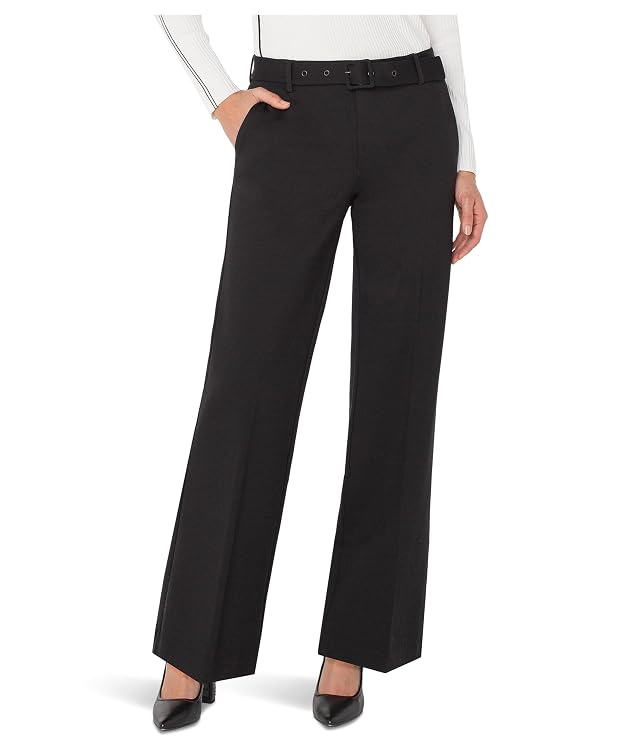 Liverpool Womens Kelsey Mid-Rise Wide Leg Trouser with Belt