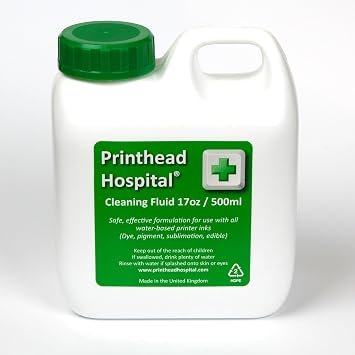 cleaning fluid for Epson, Brother, Canon, HP inkjet printers 17oz 500ml