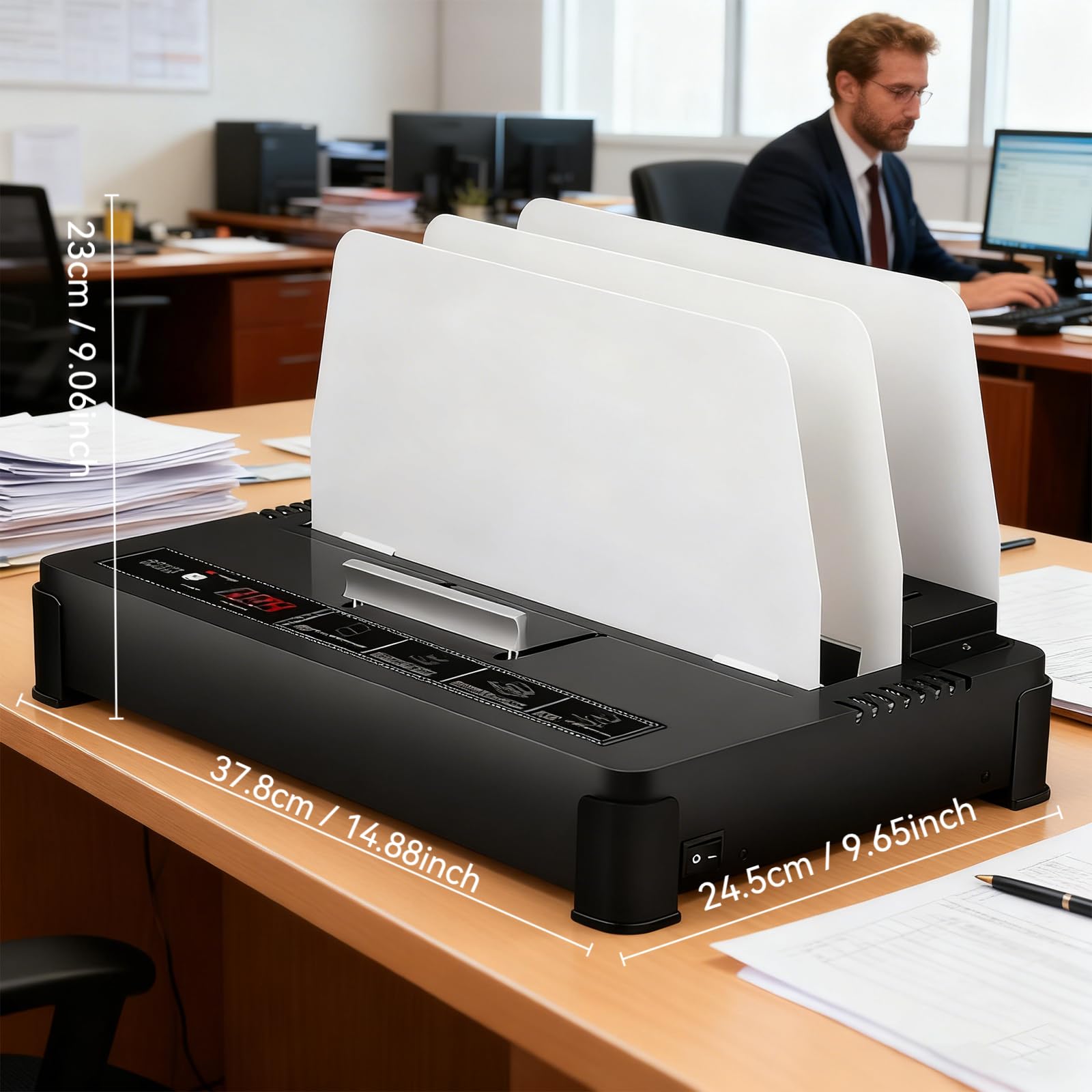 Kit per rilegatura termica, capacità 550 fogli, raccoglitore a caldo per A4, A5, A6, pannello touch digitale e sistema di raffreddamento ad aria, per rilegatura di fatture e contratti