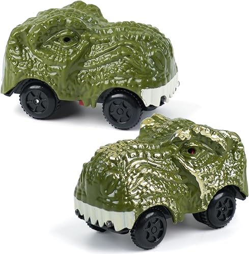 Miniatura 8 de GIAT Juguetes de Pista de Dinosaurios - Los Mejores Regalos de Cumpleaños para Niños y Niñas de 3 4 5 6 7 Años, Pista de Autos de Carreras