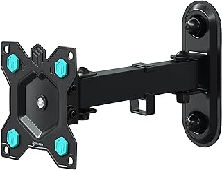 ONKRON Swivel Tilt TV Wall Mount for 10-35 Inch Flat&Curved LED Screens up to 20 kg Min VESA 75x75 Max VESA 100x100 Wall Mount/Swivel TV Mount R2-B Black
