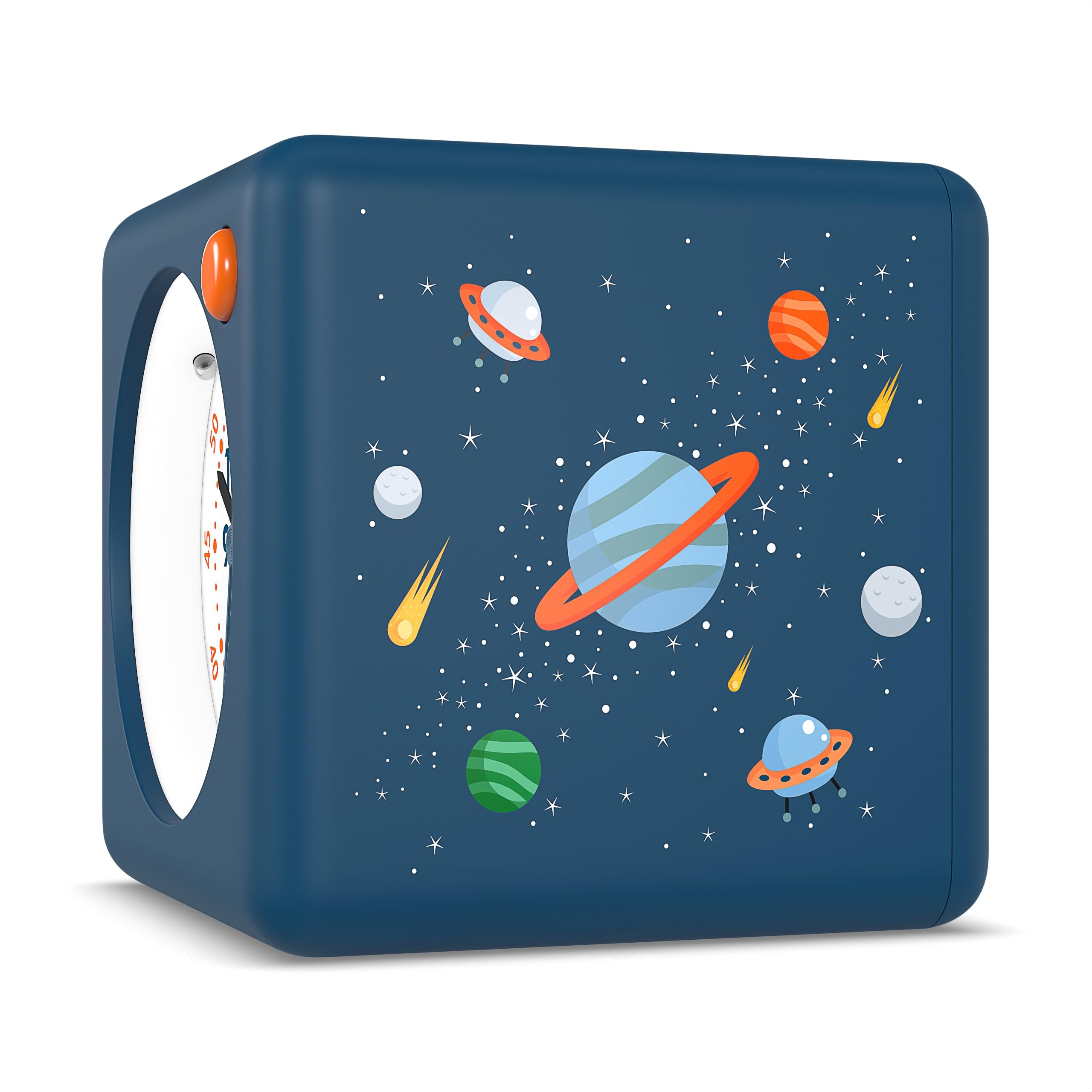 Cander Berlin MNU 1010 A Reloj Despertador Infantil Silencioso Luz Astronauta Espacio Snooze Iluminación Sin Ruido de Tictac Niños Niñas Habitación Infantil Reloj de Mesa