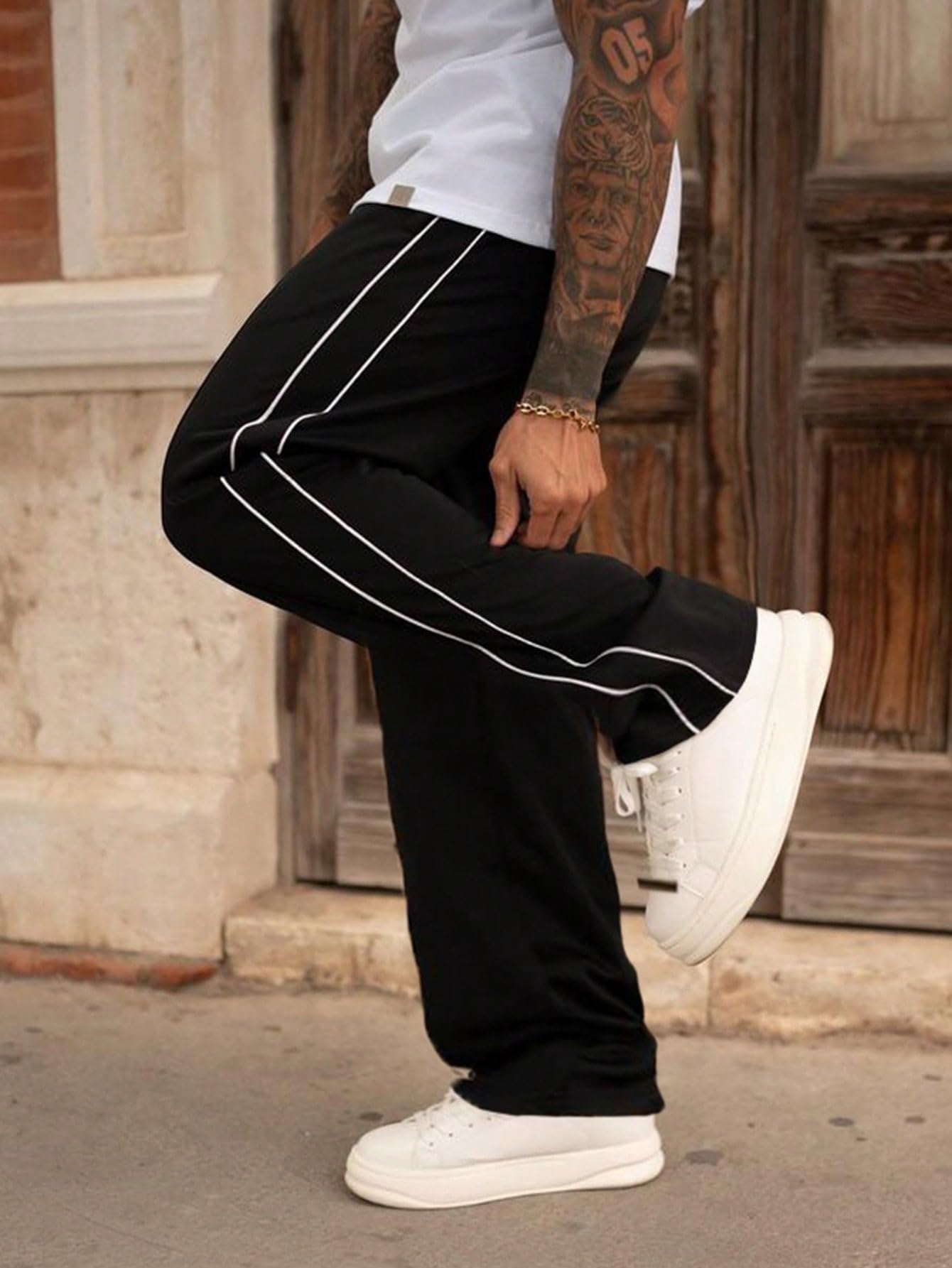 Paralians Pantaloni da allenamento da uomo, vestibilità ampia, eleganti e comodi, leggeri, per palestra, sport e abbigliamento casual