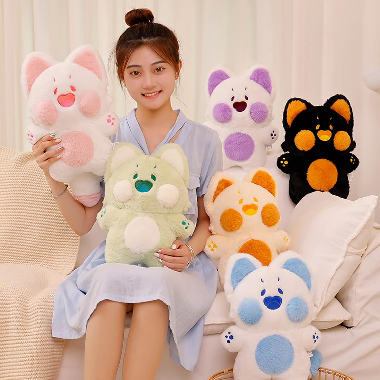 Peluche Panda 40 Cm - Almohada De Felpa Suave, Juguete Para Niños, Regalo Cumpleaños, Relleno De Algodón