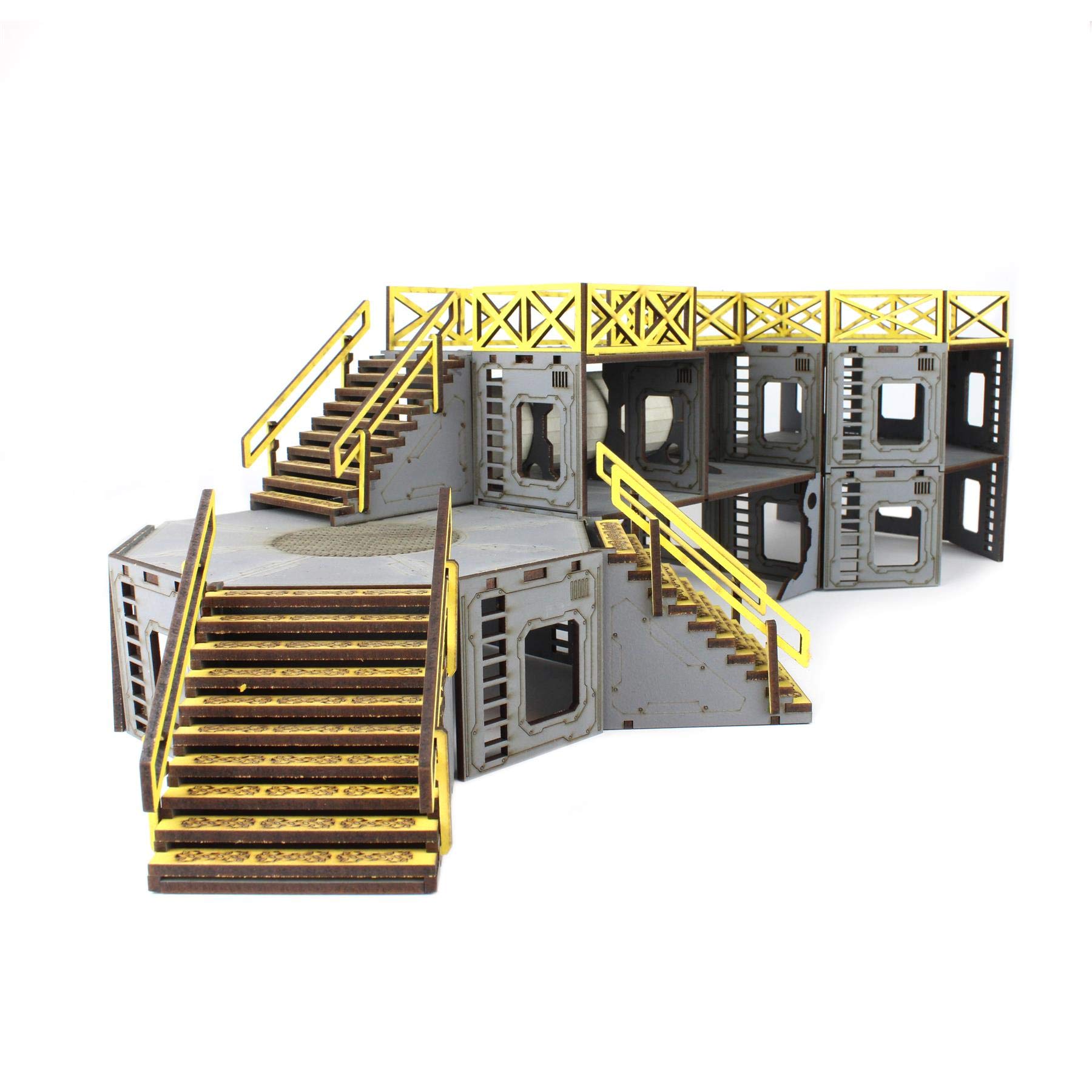 War World Gaming Industry of War Impianto di Stoccaggio Carburante Kit 3 Pre-Dipinto - Scala 28mm Wargame Terrain Diorama Modello Modellismo Miniature Fantascienza Gioco da Tavola Spedizione Tracciata