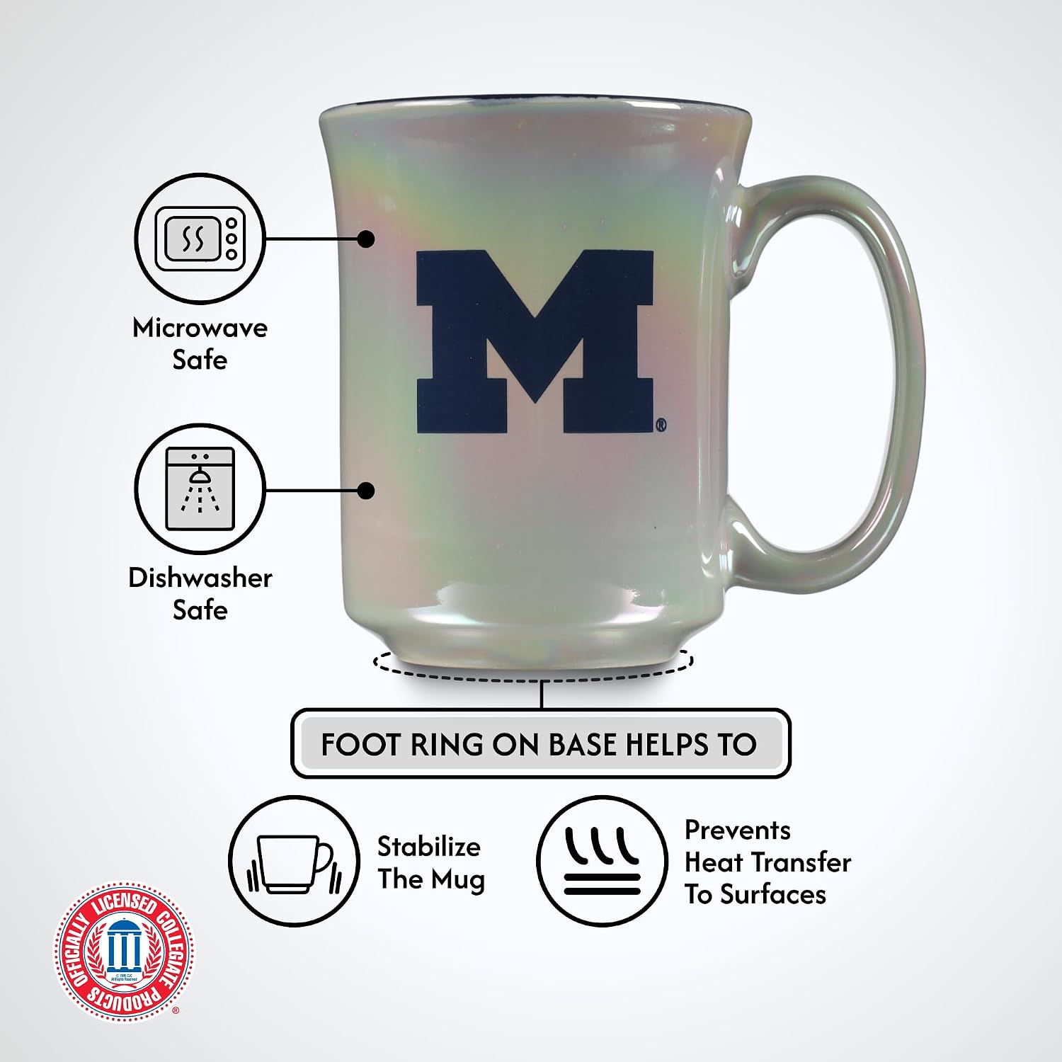 The Memory Company | Licensed NCAA 15oz Iridescent Mug with Logo