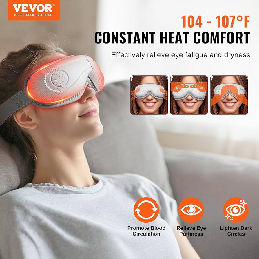 Amazon.com: VEVOR Eye Massager with Heat, Heated Massage Mask with