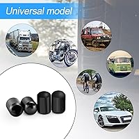 Vista 4 de Tapones para válvulas de neumáticos de automóvil, 4 tapas de vástago de válvula de aleación de aluminio, tapas de válvula de aire de neumáticos a