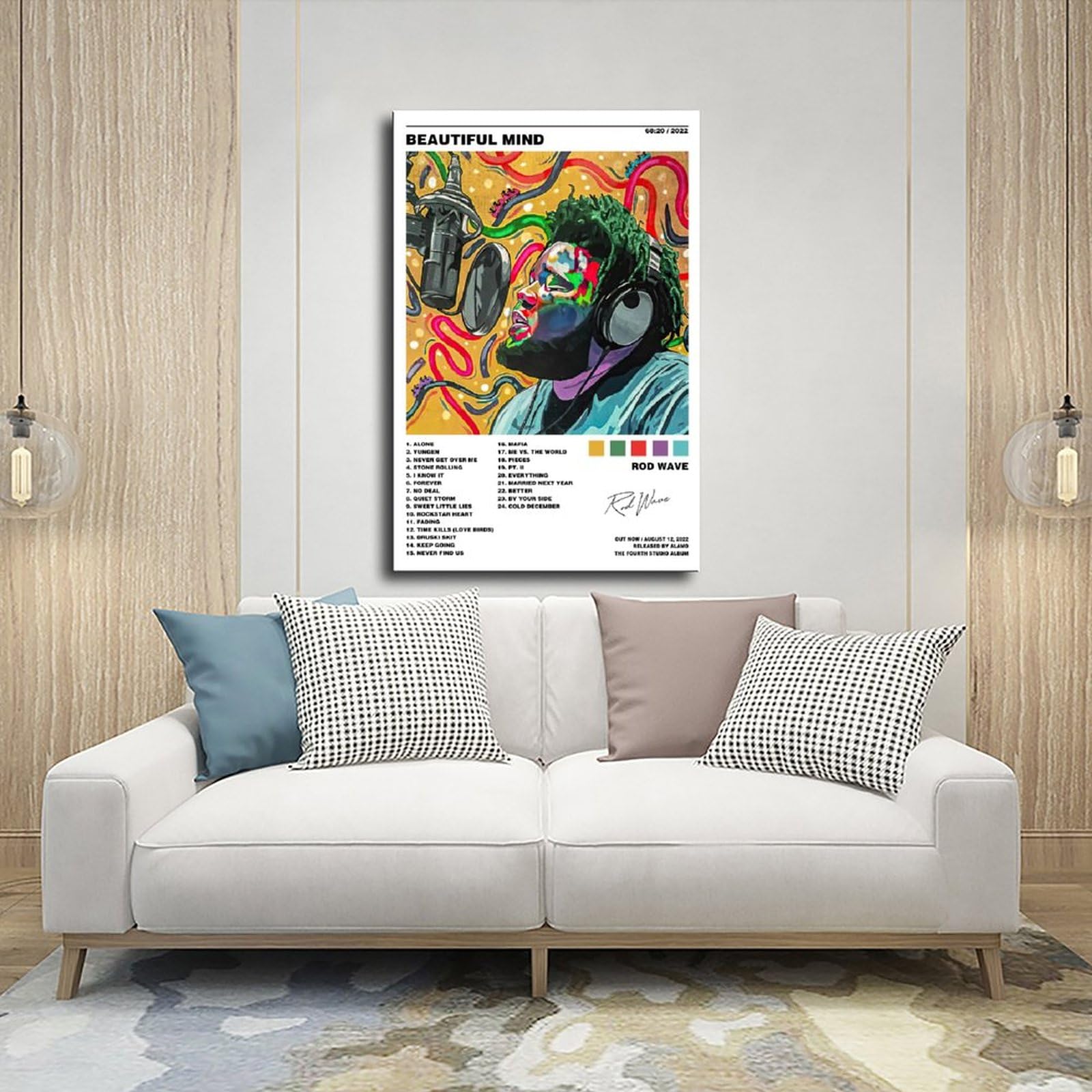 Amazon.com: Evryywaa Rod Wave Poster Beautiful Mind Rapper Music