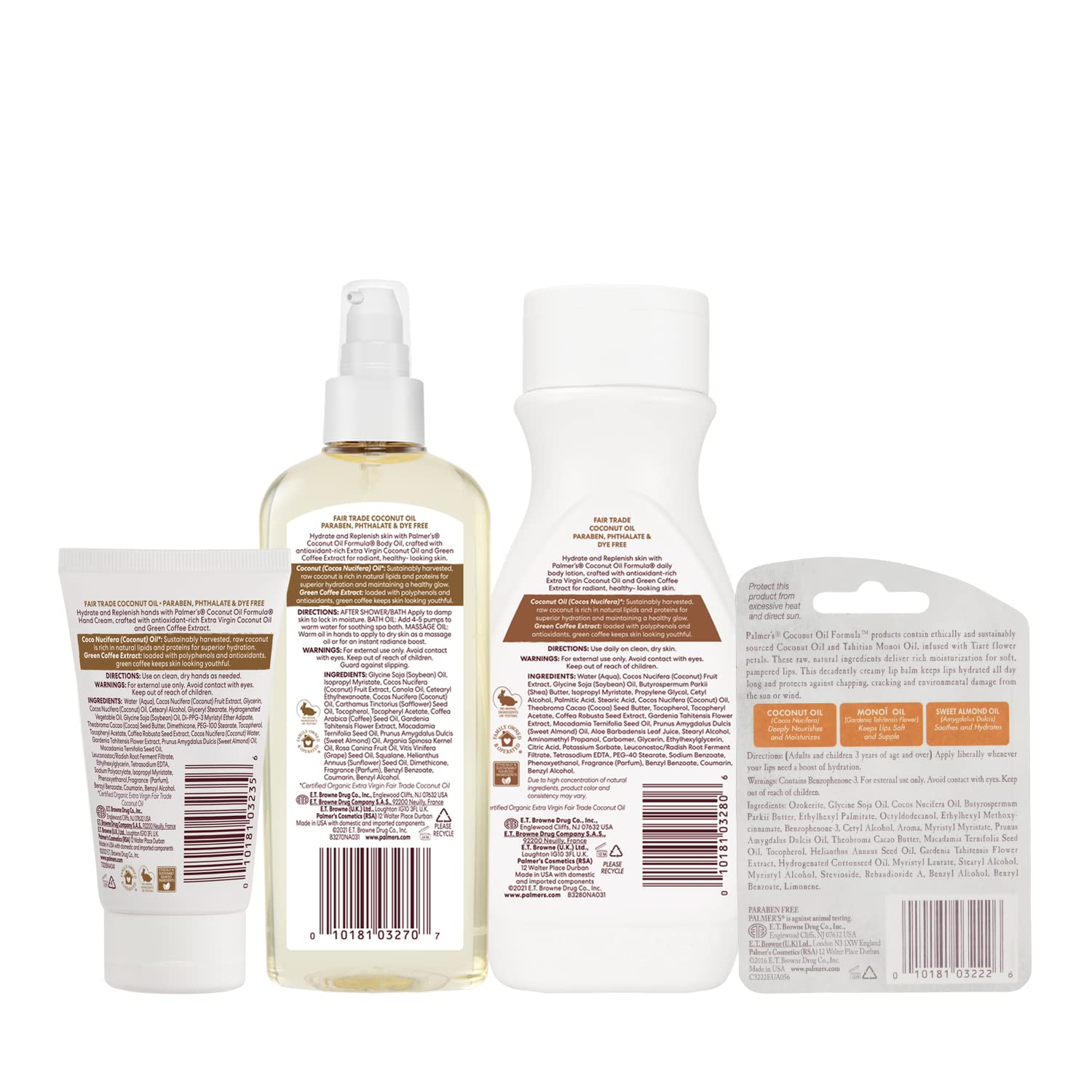 Palmer's Kokosöl Körperpflege Set | Körperlotion | Körperöl | Handcreme | Lippenbalsam