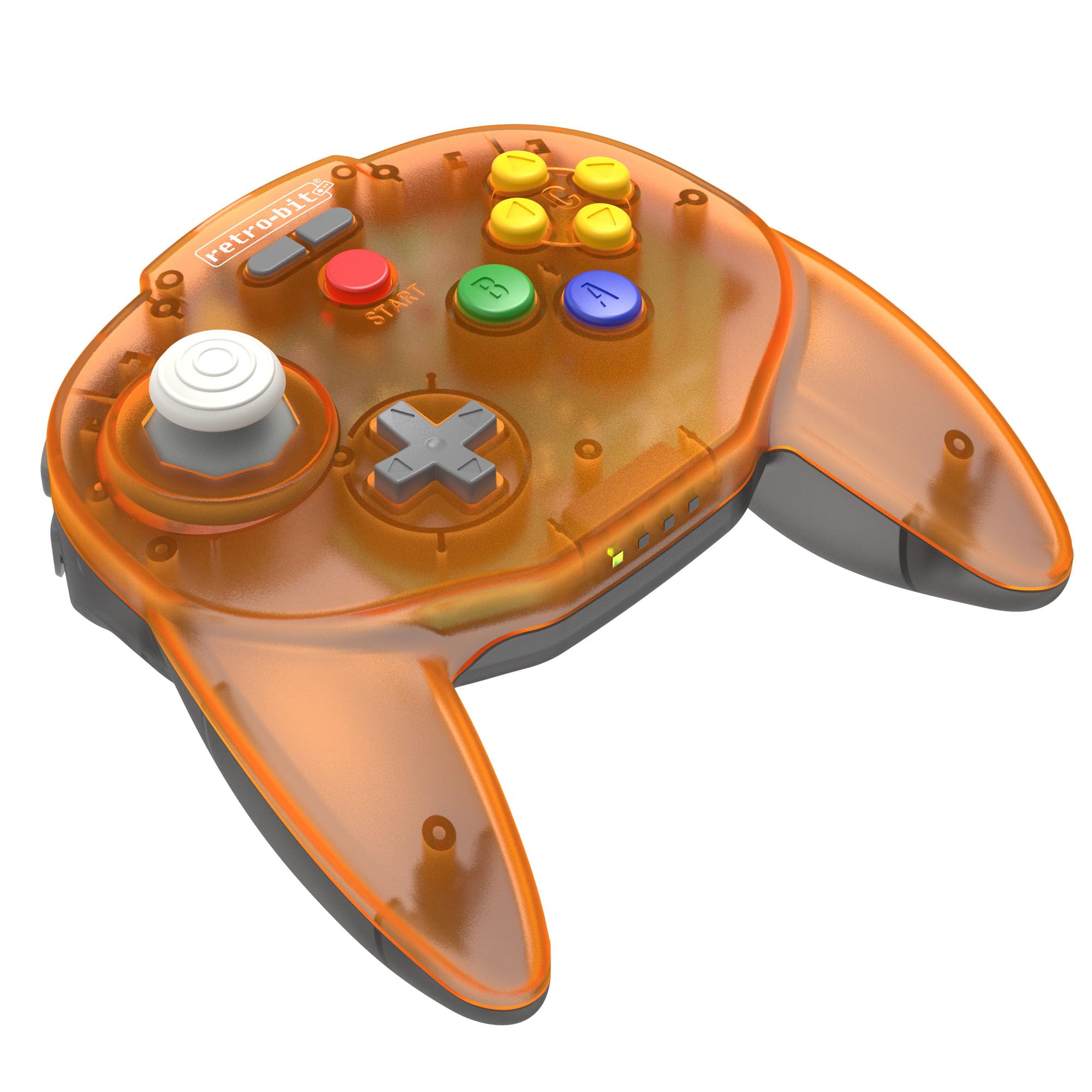 Retro-Bit Tribute 64 V2 2.4G Wireless Controller for N64 / Switch/PC/Mac - Orange Hawk