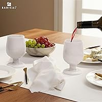 Vista 4 de Radicaln Juego de copas de vino de mármol de 2 piezas, hechas a mano, de 5" pulgadas, copas de vino con tallo para decoración de bar en el hogar