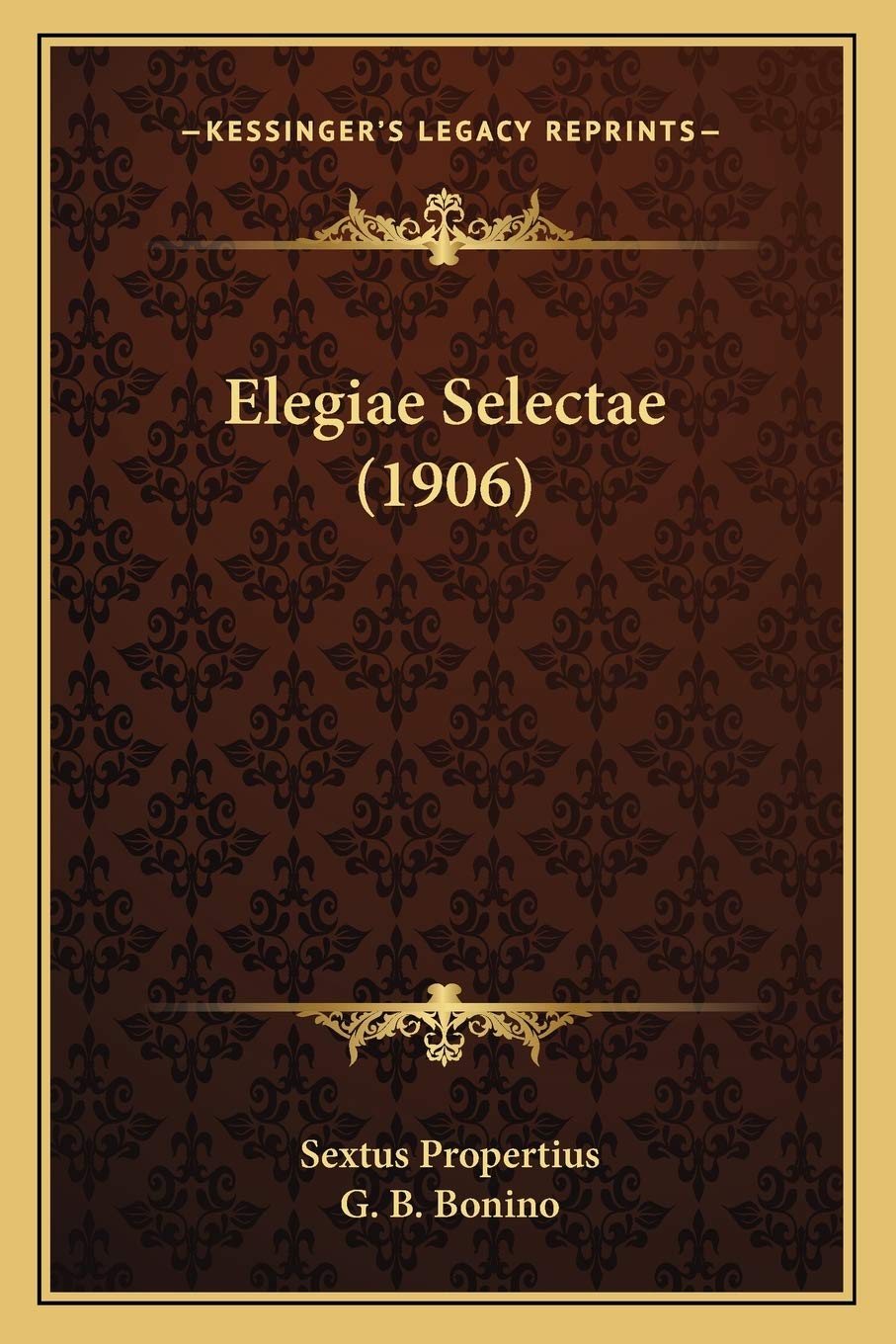 Elegiae Selectae (1906)