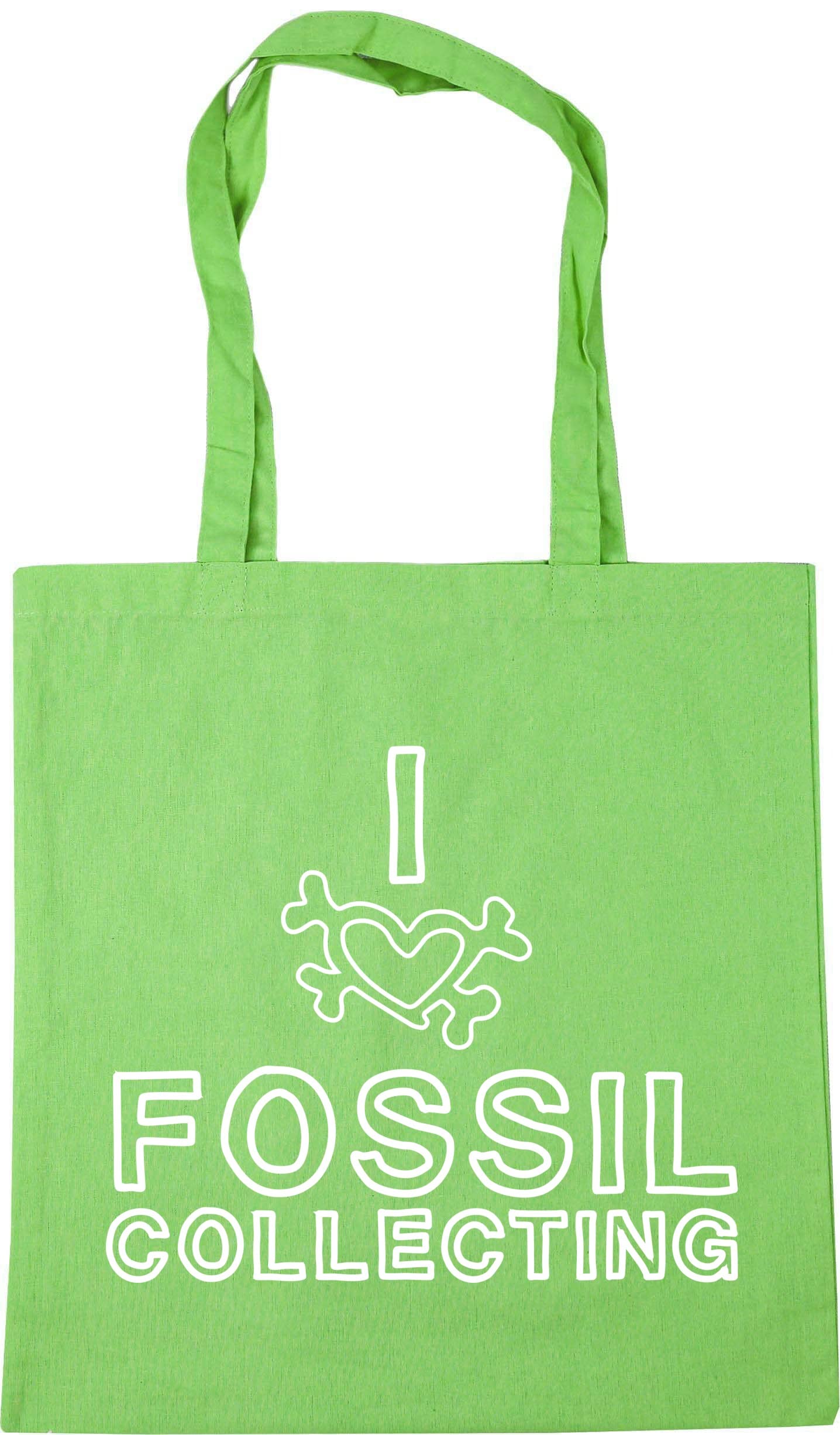 Hippowarehouse I Love Fossil Hunting Tote Shopping Gym Beach Bag 42cm x38cm, 10 litres