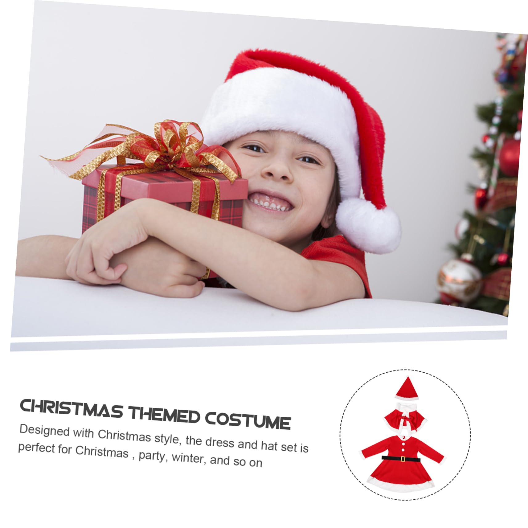 VALICLUD Costume da Babbo Natale per bambina Addobbi per l'albero di Natale borsa natalizia in tessuto non tessuto natalizi per costume natalizio per rosso